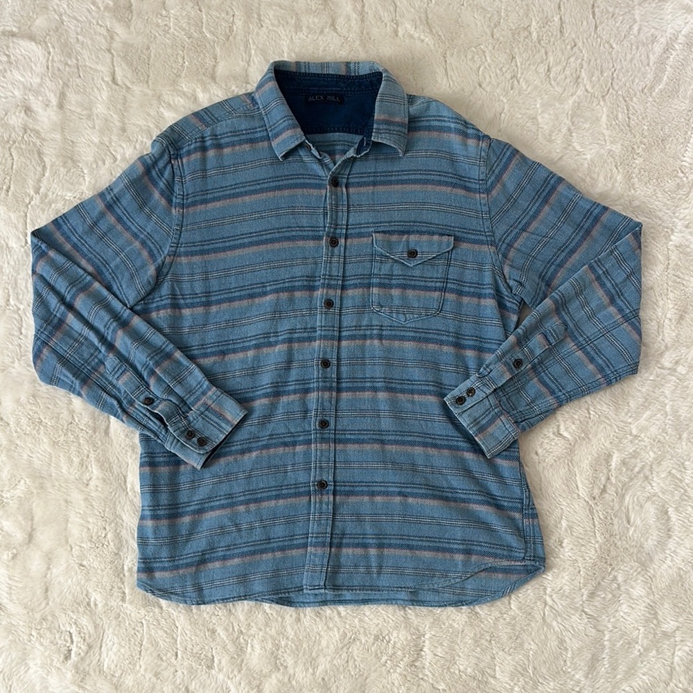 Alex Mill Denim Blue Plaid Shirt